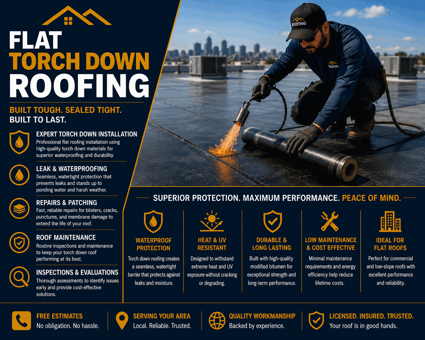 Flat Torch Down Roofing Santa Monica ​